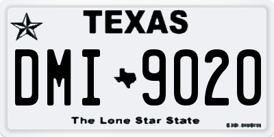 TX license plate DMI9020