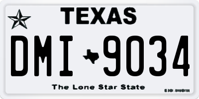 TX license plate DMI9034