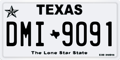 TX license plate DMI9091