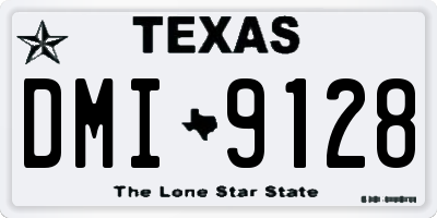 TX license plate DMI9128