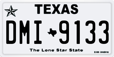 TX license plate DMI9133