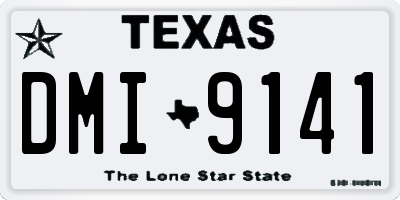 TX license plate DMI9141