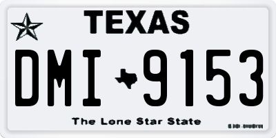TX license plate DMI9153