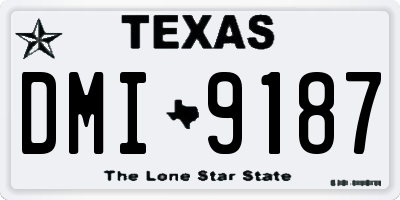 TX license plate DMI9187