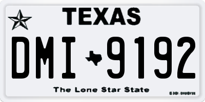 TX license plate DMI9192