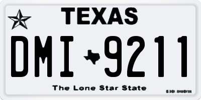 TX license plate DMI9211