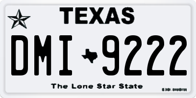 TX license plate DMI9222