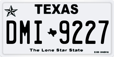 TX license plate DMI9227