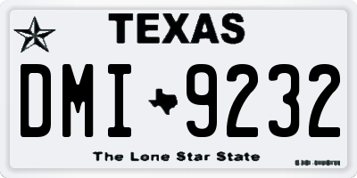 TX license plate DMI9232