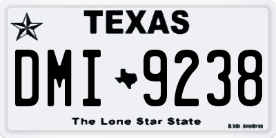 TX license plate DMI9238