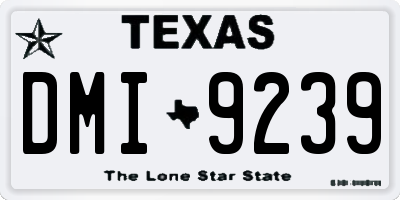 TX license plate DMI9239