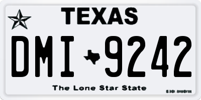 TX license plate DMI9242