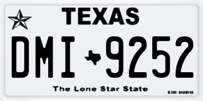 TX license plate DMI9252
