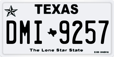 TX license plate DMI9257