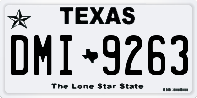 TX license plate DMI9263