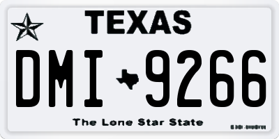 TX license plate DMI9266