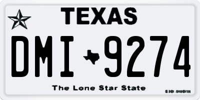 TX license plate DMI9274