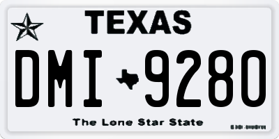 TX license plate DMI9280