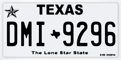 TX license plate DMI9296