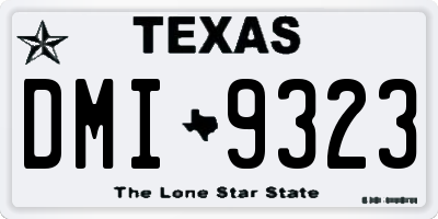 TX license plate DMI9323