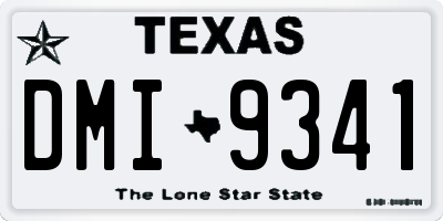 TX license plate DMI9341