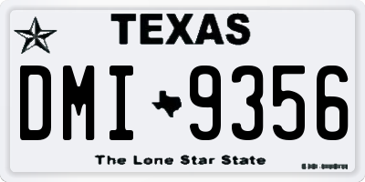 TX license plate DMI9356