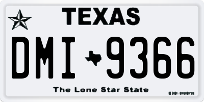 TX license plate DMI9366