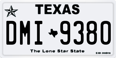 TX license plate DMI9380