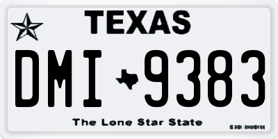 TX license plate DMI9383
