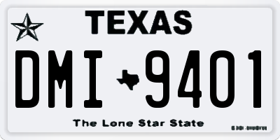 TX license plate DMI9401