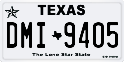 TX license plate DMI9405
