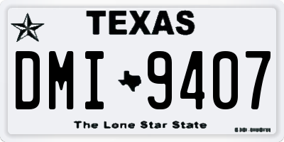 TX license plate DMI9407