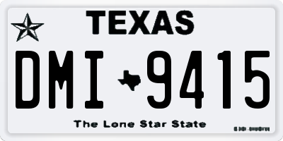 TX license plate DMI9415