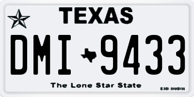 TX license plate DMI9433