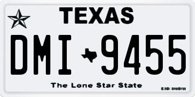 TX license plate DMI9455