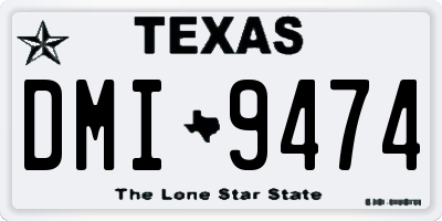 TX license plate DMI9474