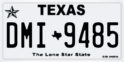 TX license plate DMI9485
