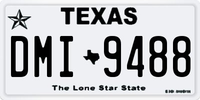 TX license plate DMI9488