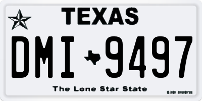 TX license plate DMI9497