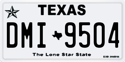 TX license plate DMI9504