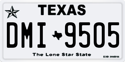 TX license plate DMI9505