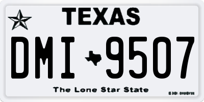 TX license plate DMI9507