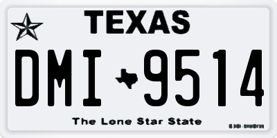 TX license plate DMI9514