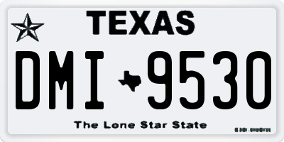 TX license plate DMI9530
