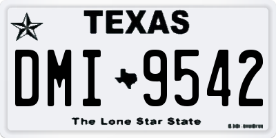 TX license plate DMI9542