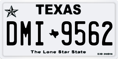 TX license plate DMI9562