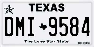 TX license plate DMI9584