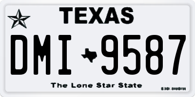 TX license plate DMI9587