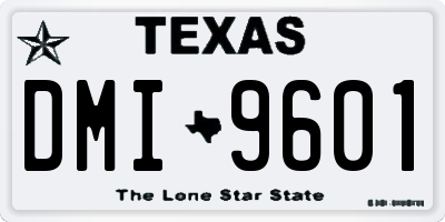 TX license plate DMI9601