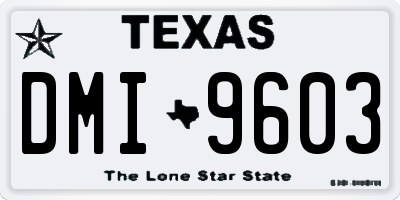 TX license plate DMI9603